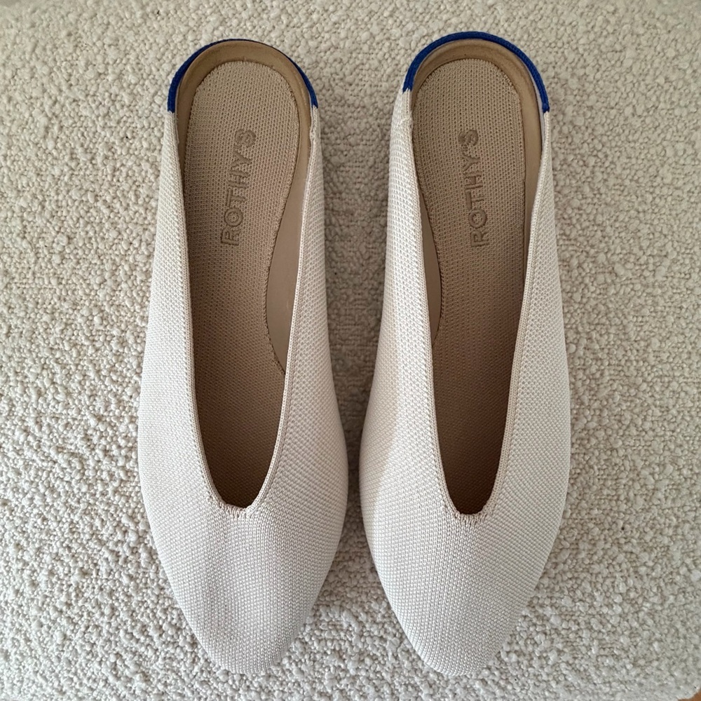 Rothy’s Cream Mules/Slides (8.5) - Picture 2 of 3